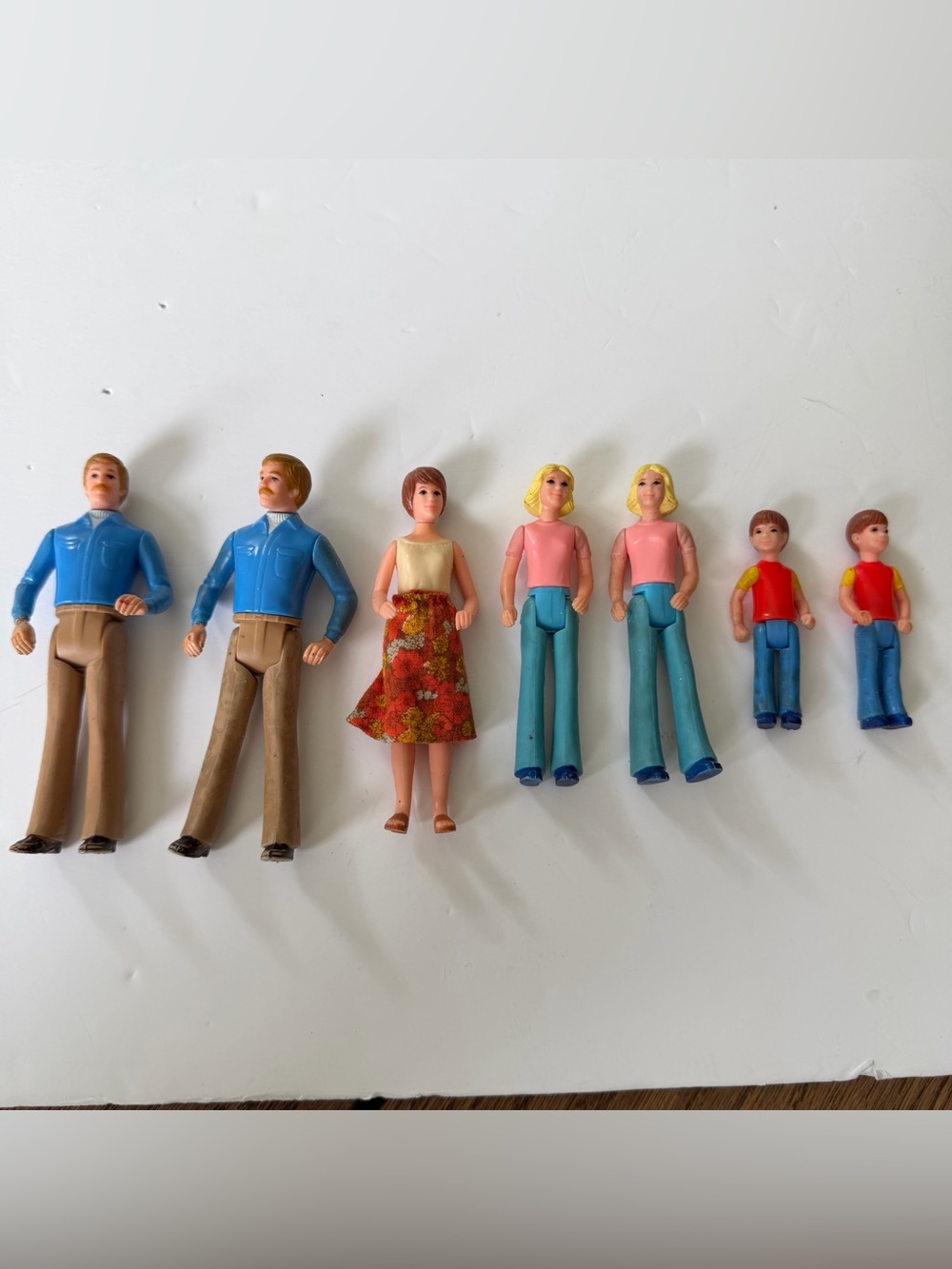 Vintage TOMY Smaller Homes Family Dollhouse People Dolls Kid Parent Lot of 6 Vtg